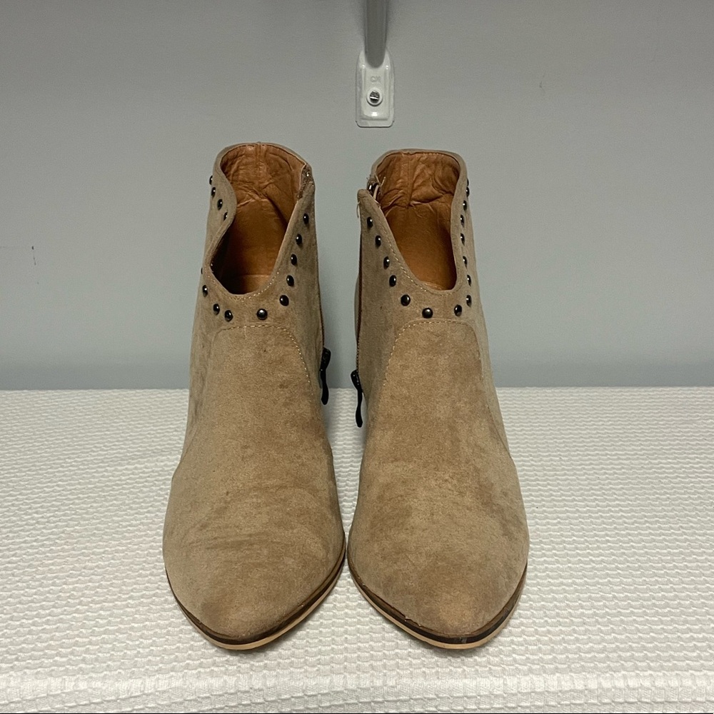 Camel Colored Suede Booties - image 3